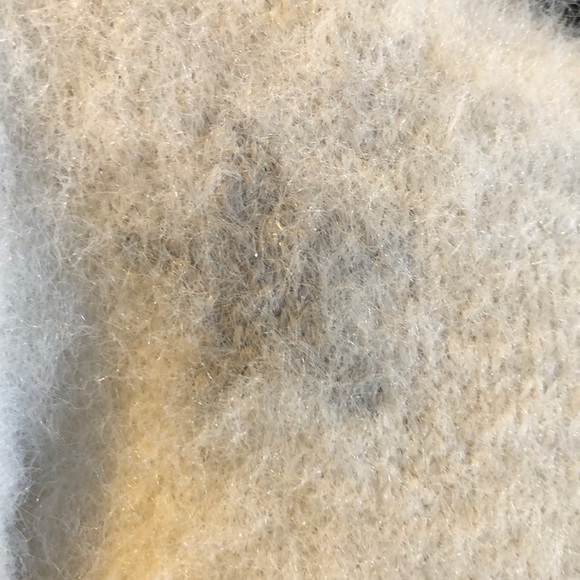 Adorable like new fuzzy winter white star dress - Picture 7 of 9